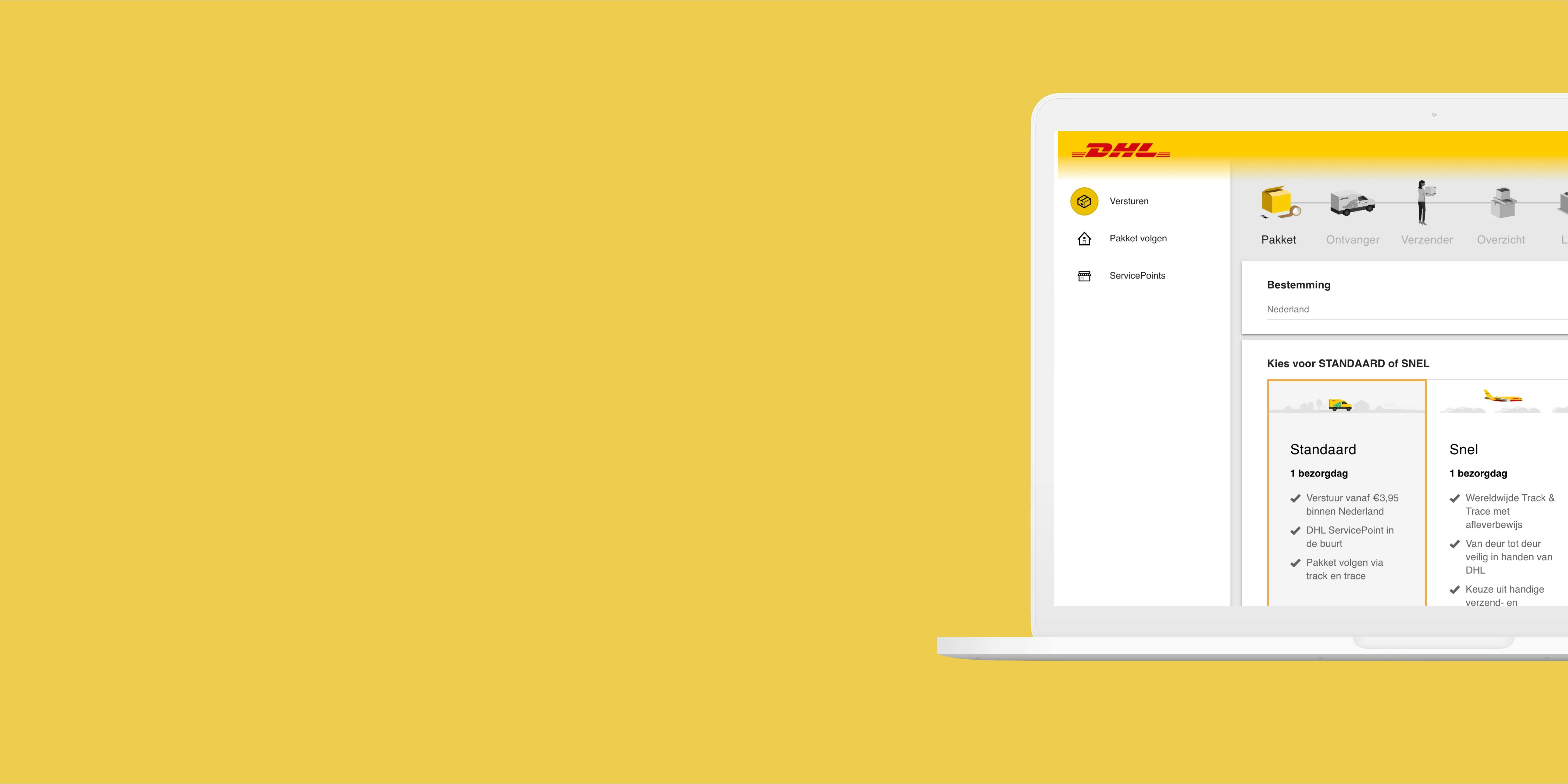 Self-service portal dat we bouwen voor My DHL Parcel