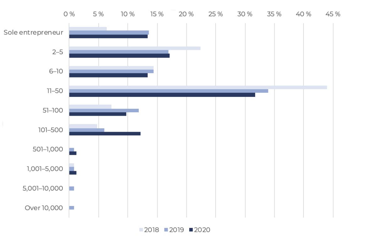 Drupal Business Survey 2020 Company Size