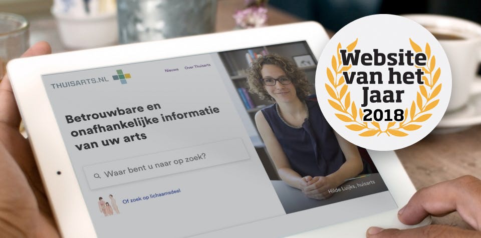 Website van het Jaar Award 2018 voor Thuisarts