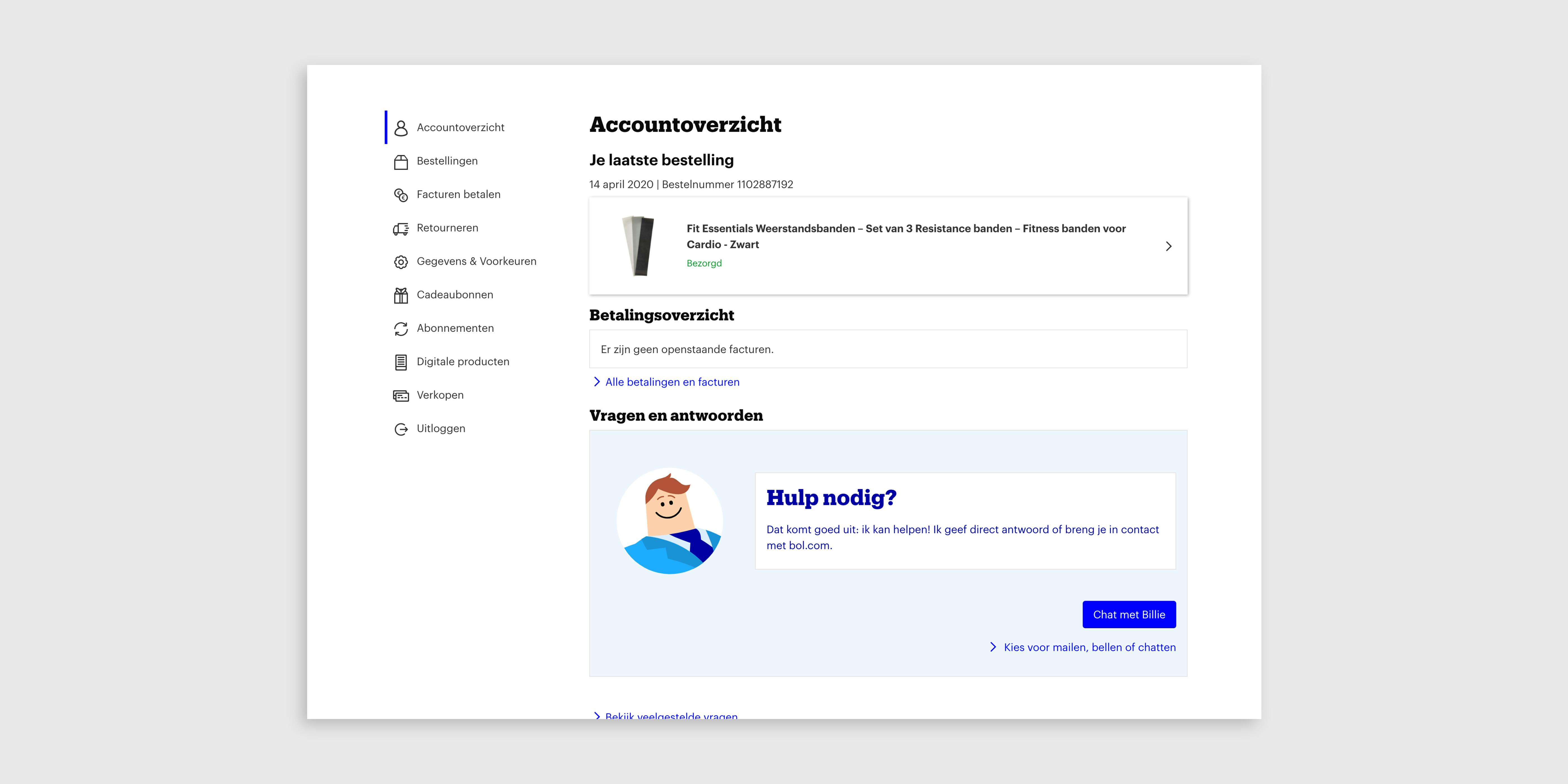 B2C Klantportaal van Bol.com