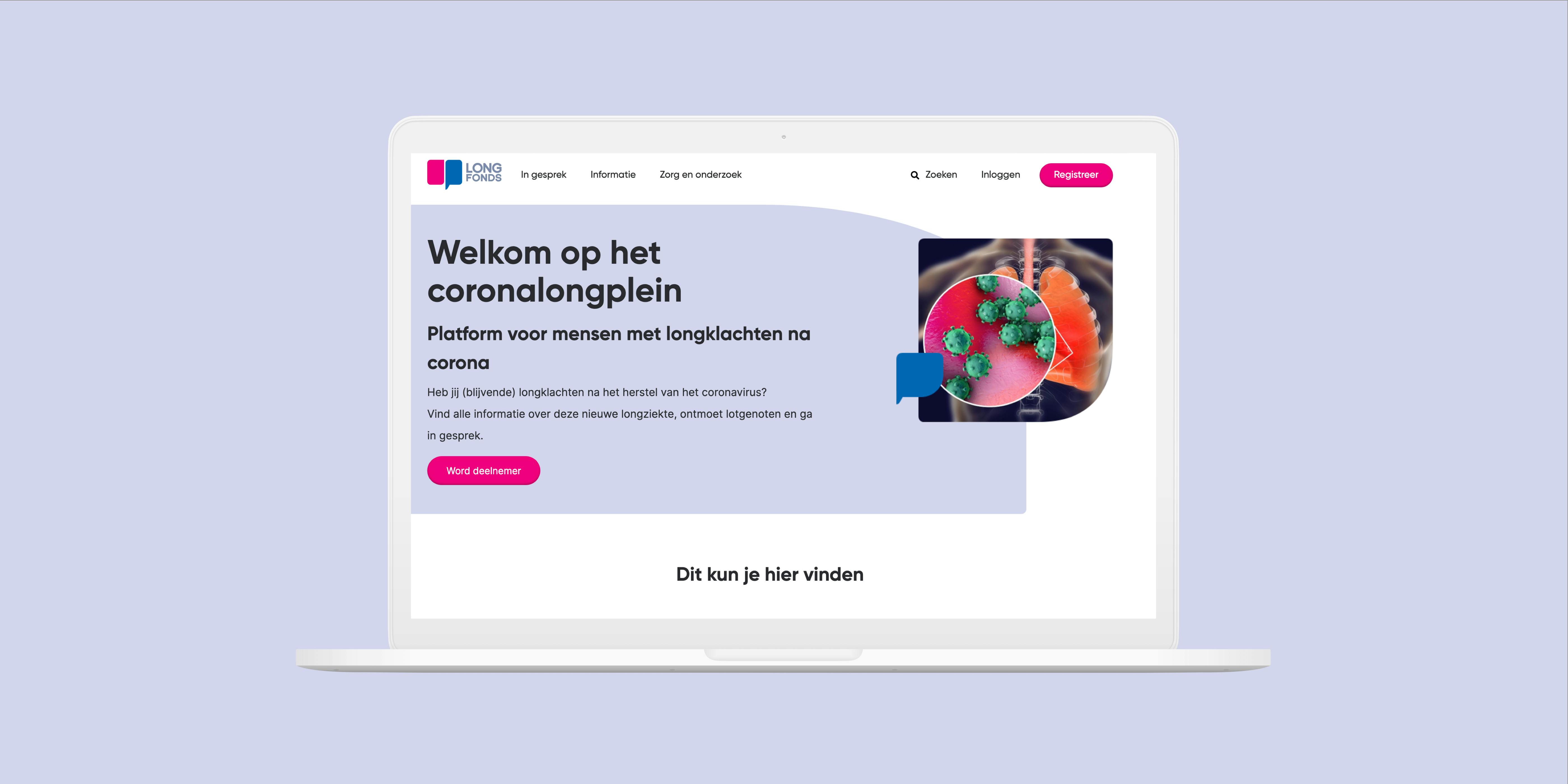 Longfonds and One Shoe are working on Coronalongplein.nl