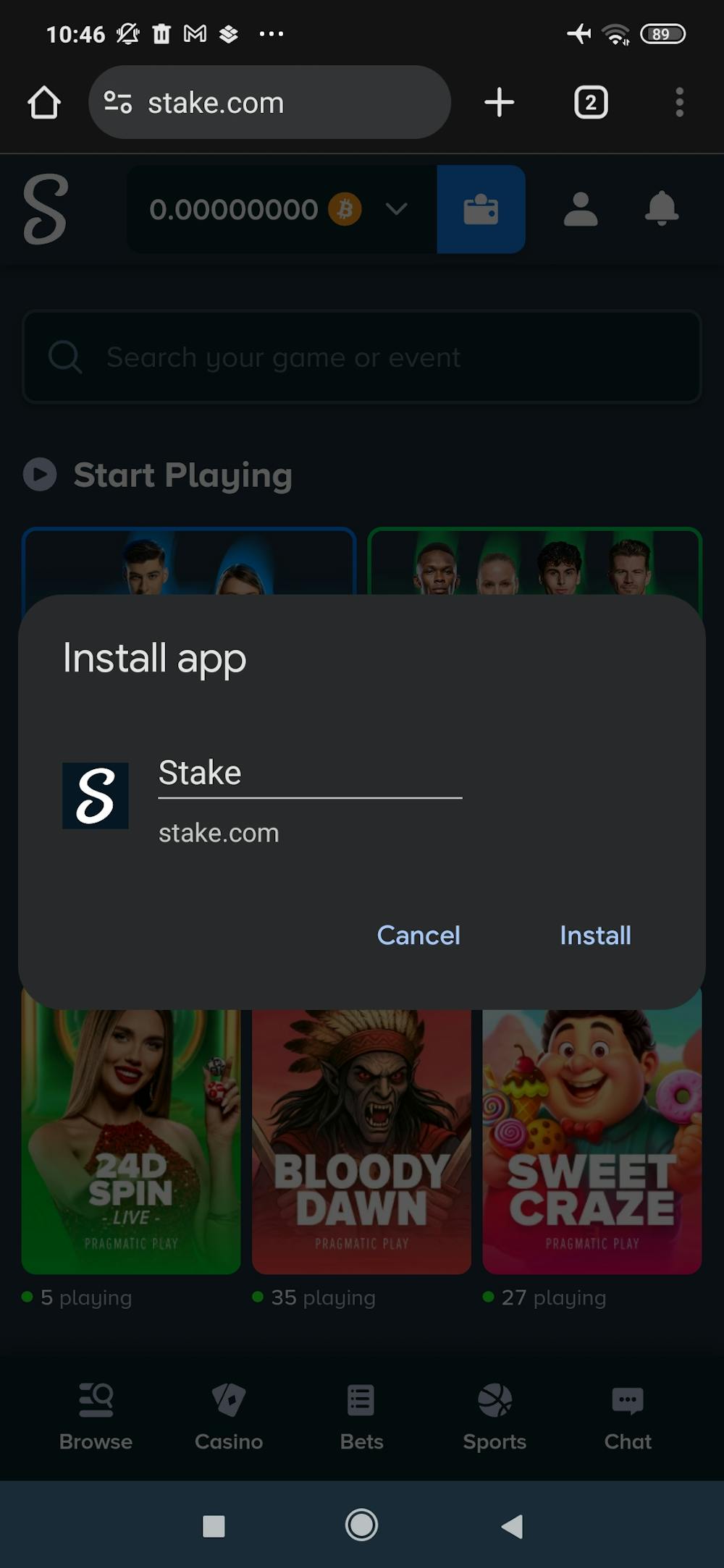 Tap "Install"