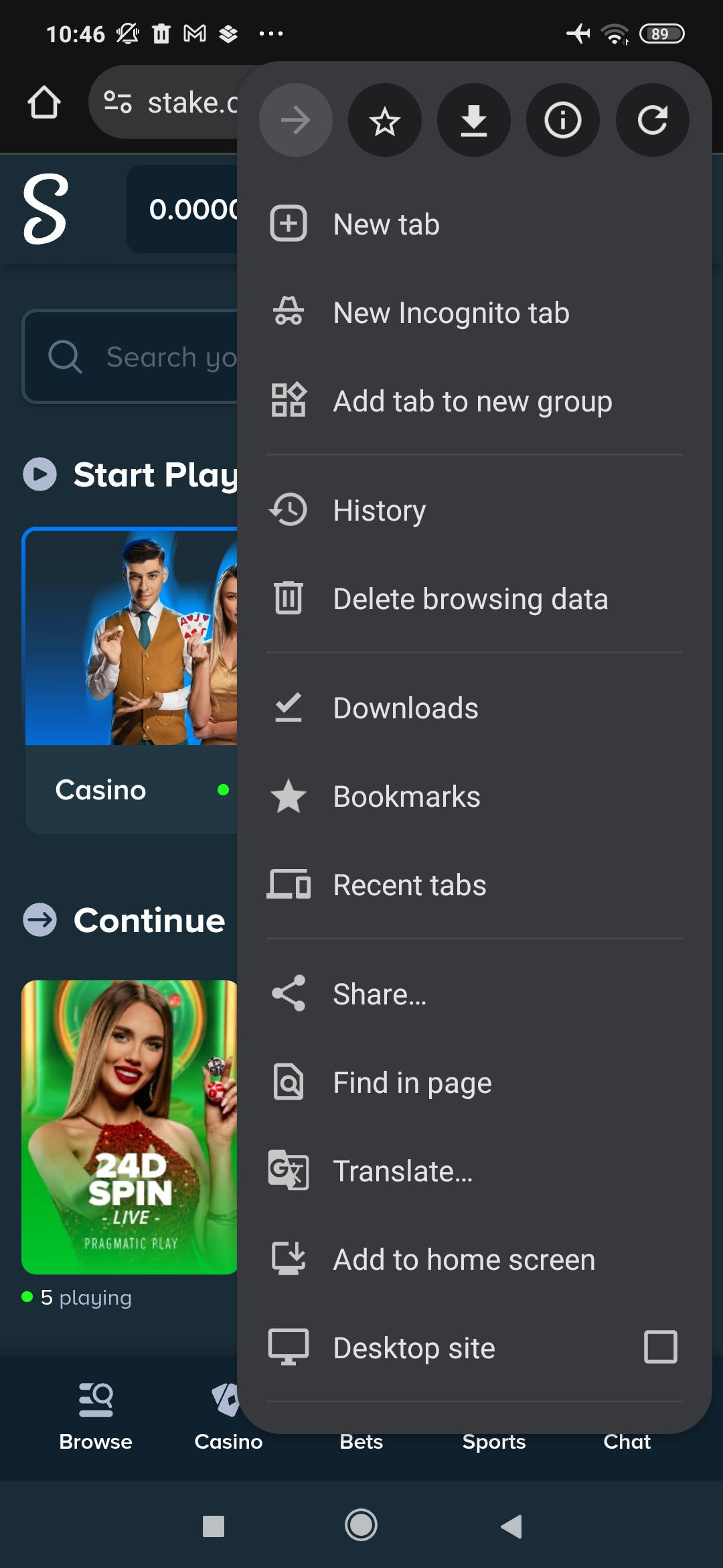 Tap "Add to Home screen" in the browser menu
