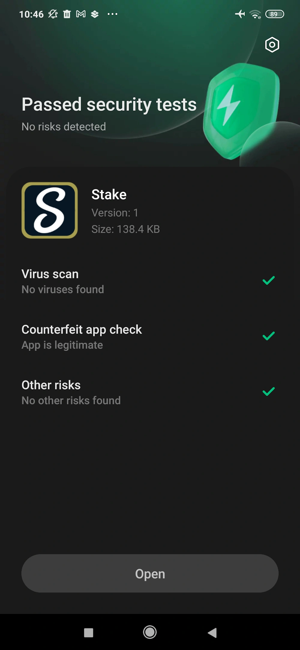 Complete app installation