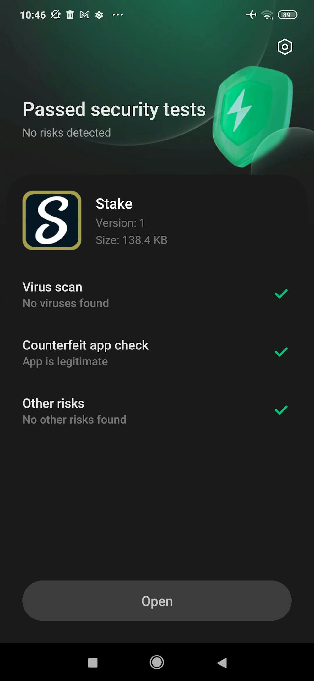 Complete app installation