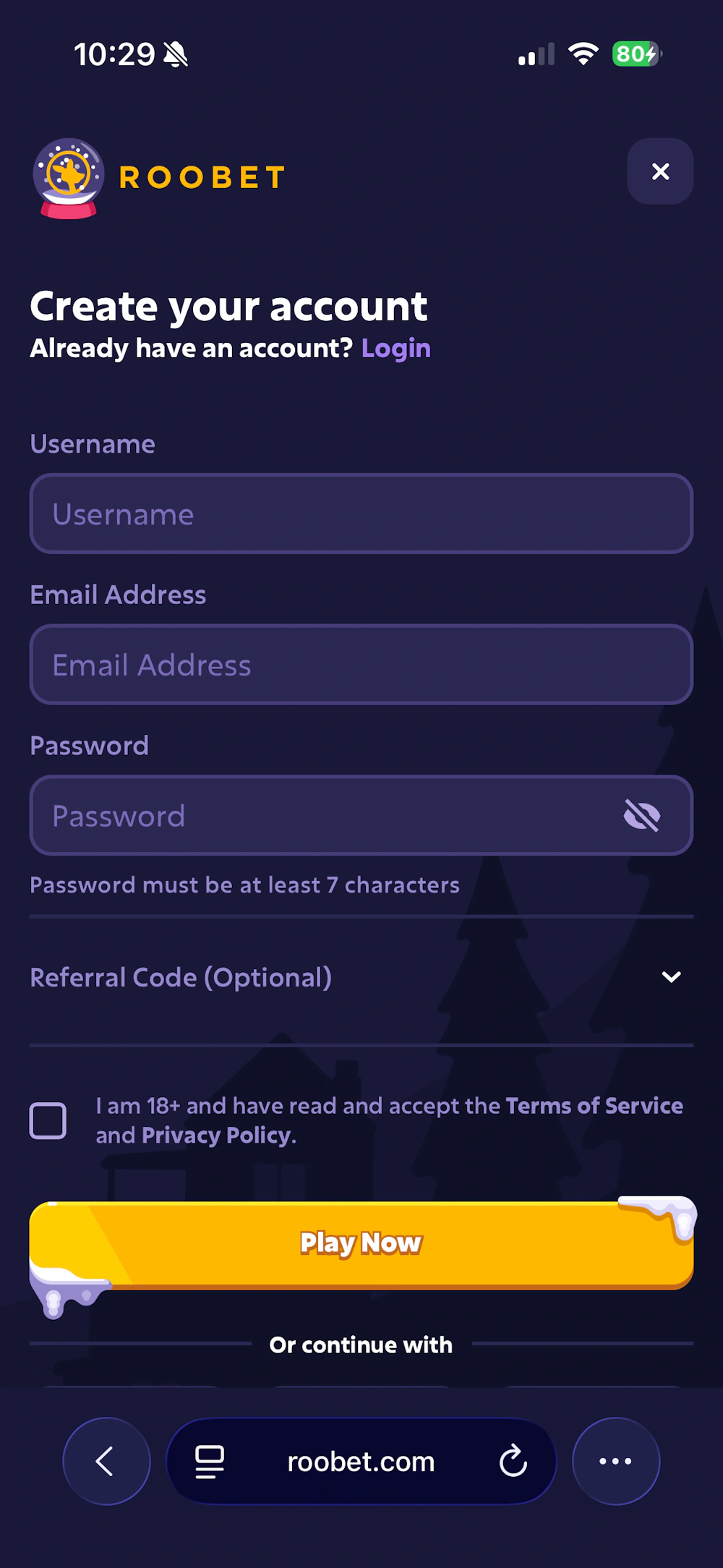 1 - Register with a casino.