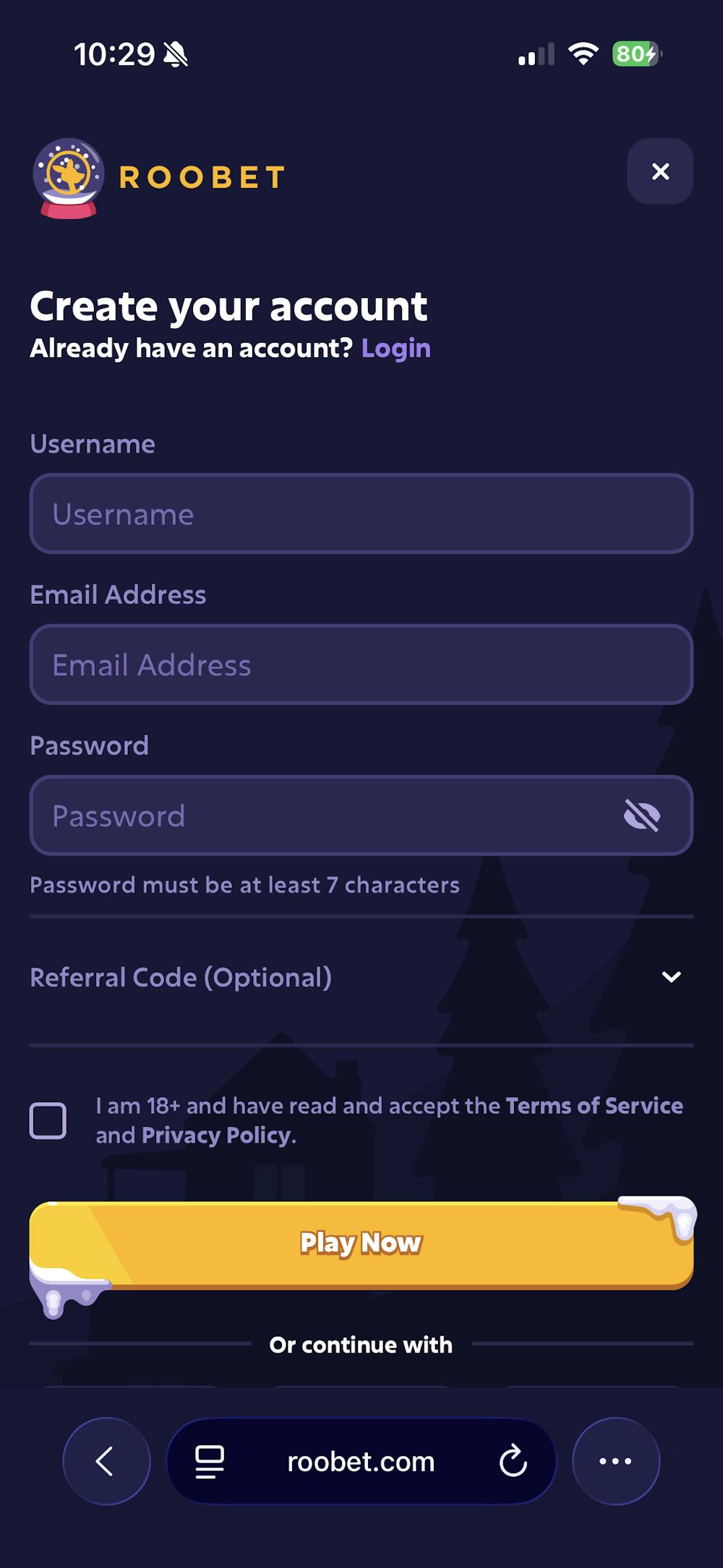 1 - Register with a casino.