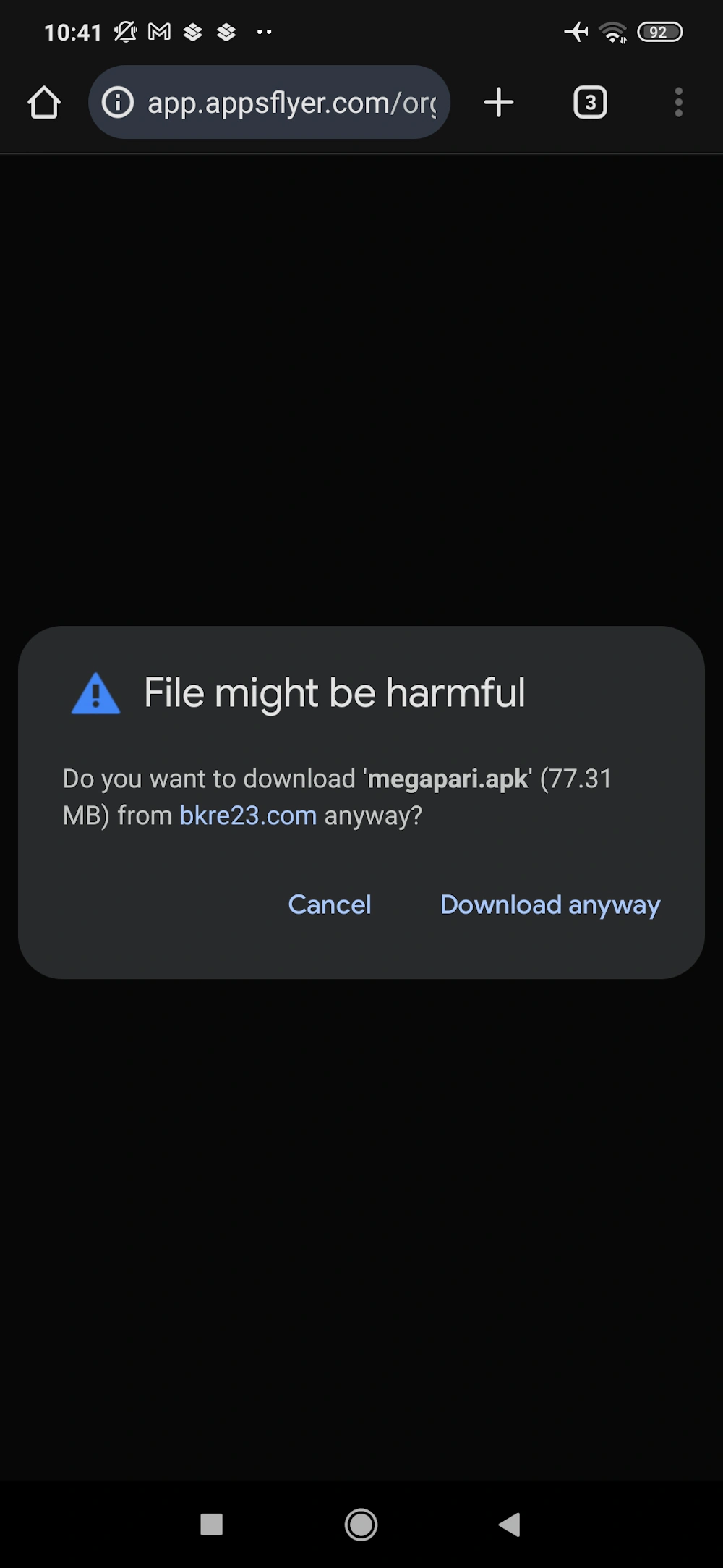 2 - Start downloading an APK file.