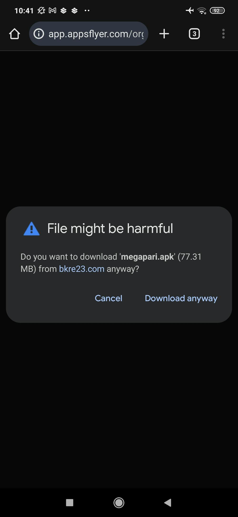 2 - Start downloading an APK file.