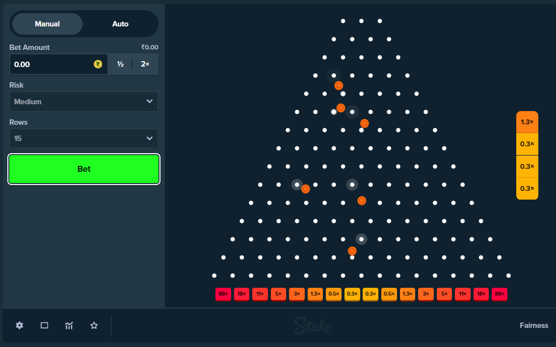 Stake Plinko Gameplay