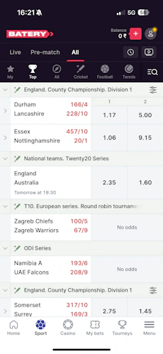 Baterybet App iOS2