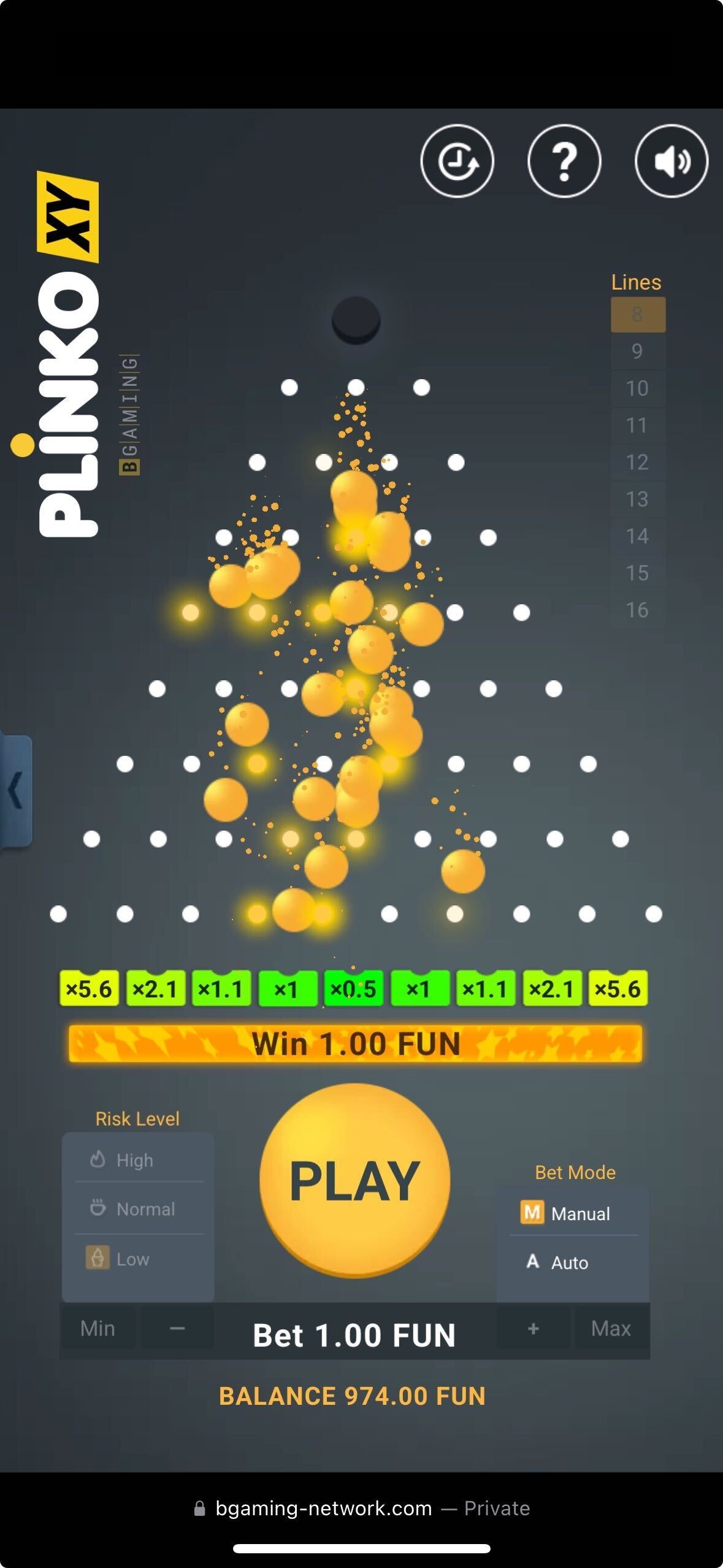 plinko-xy-dropping-balls