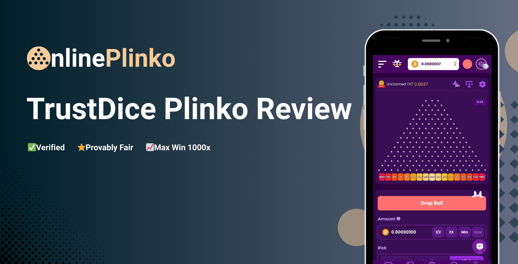 TrustDice Plinko Review