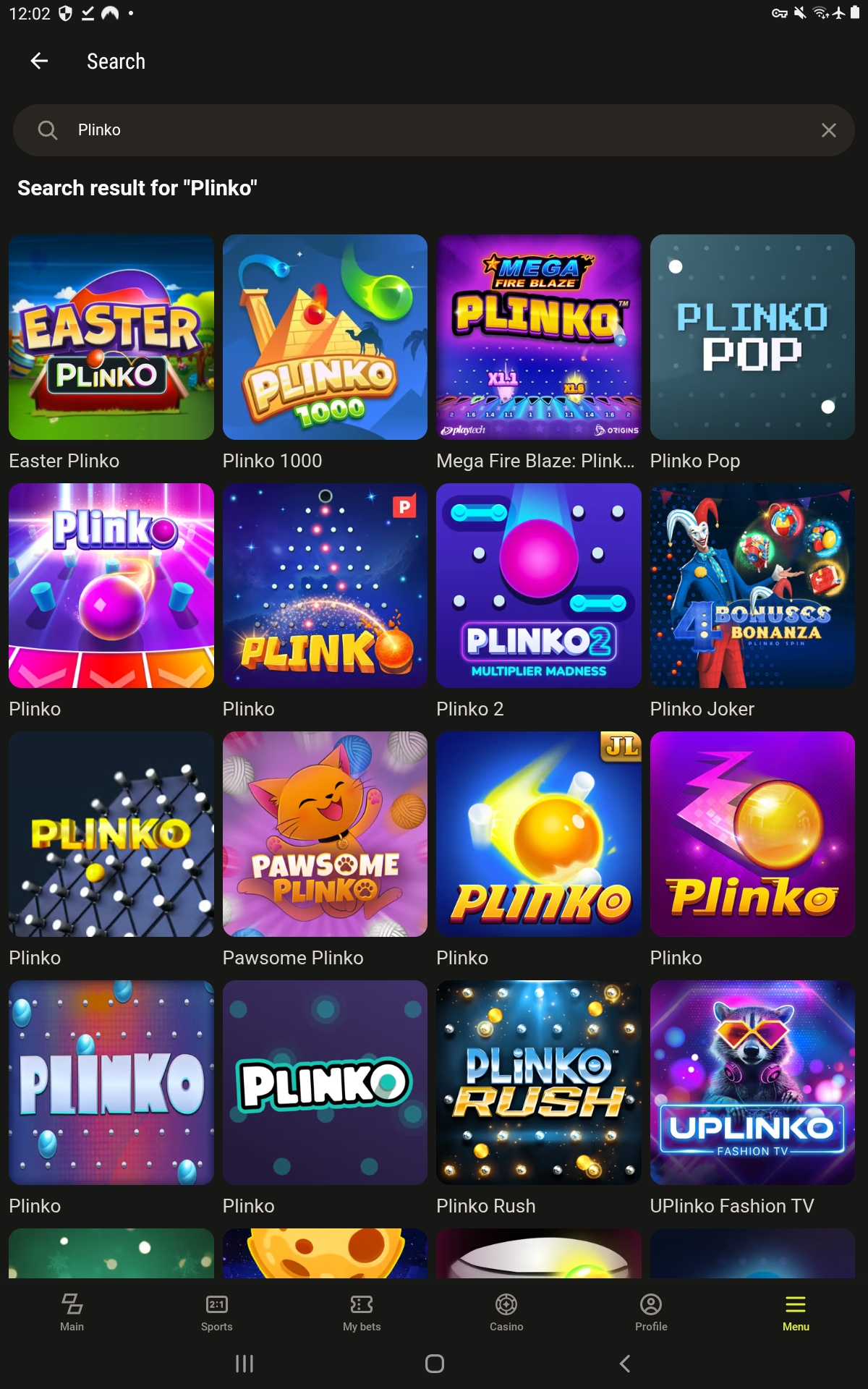 Parimatch Android Plinko App1