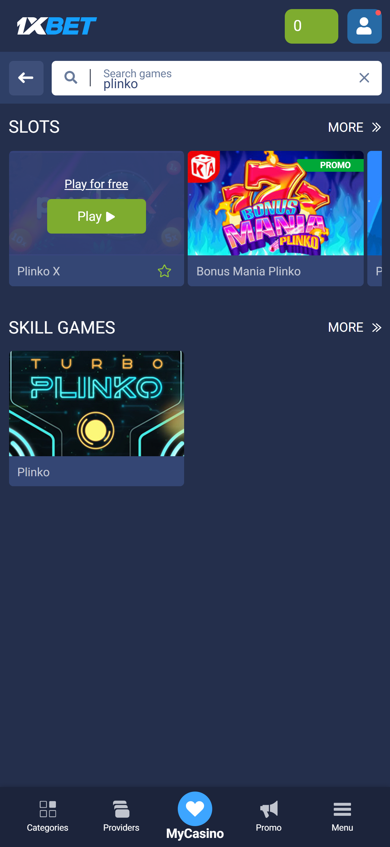 Step5. Look Up Plinko Games