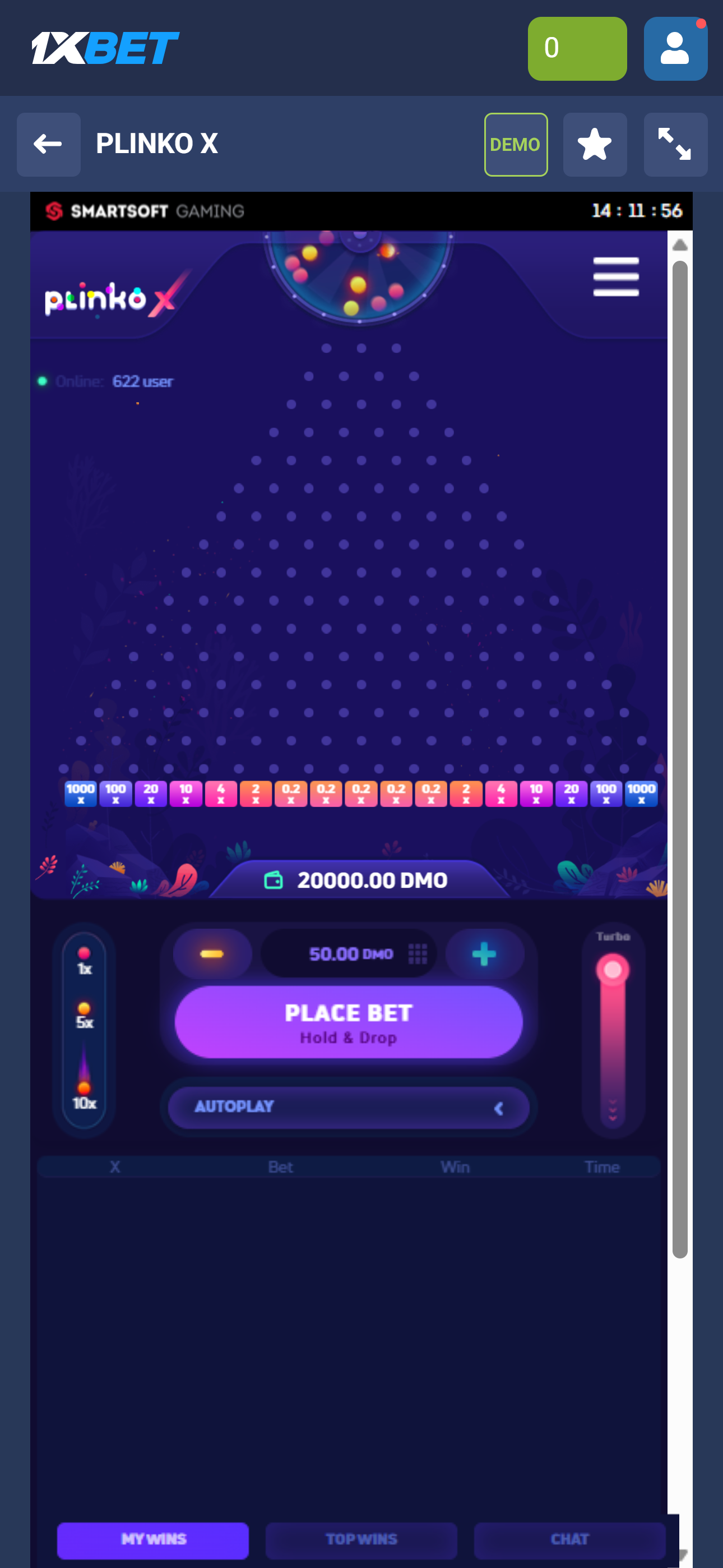 Try Free Plinko Demo at 1xBet