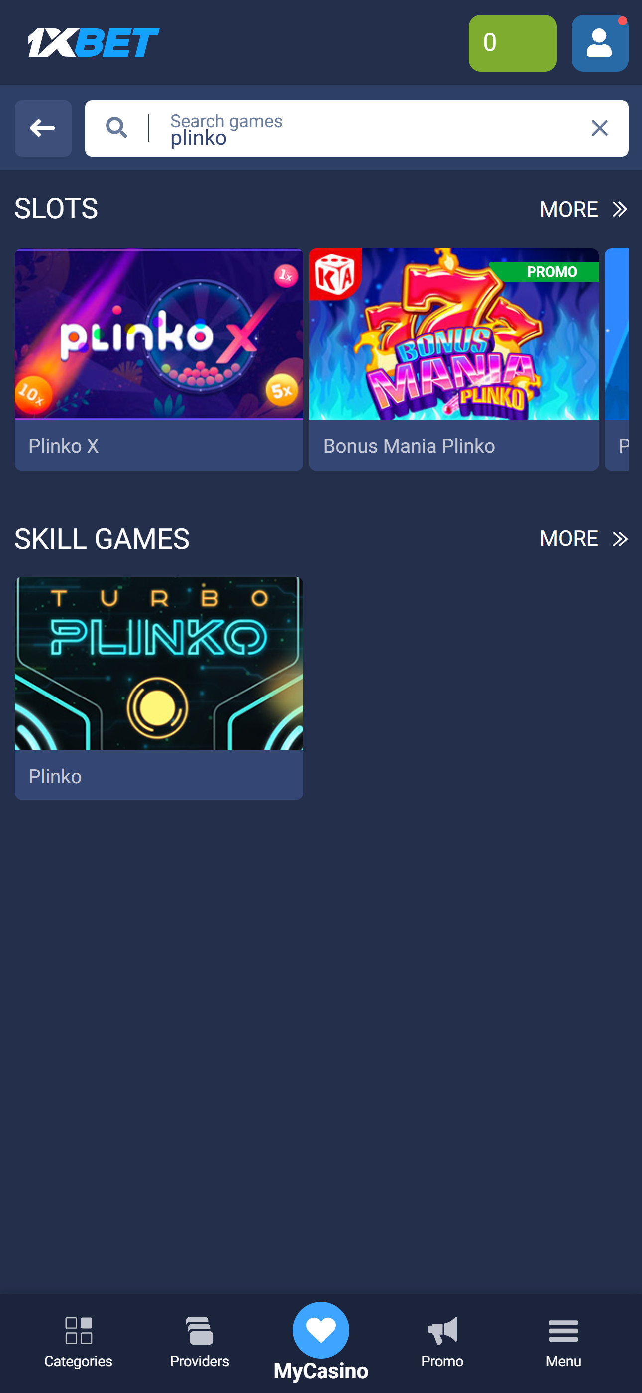 Step4. Look Up Plinko Games