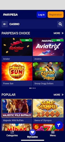 Paripesa App Android 1