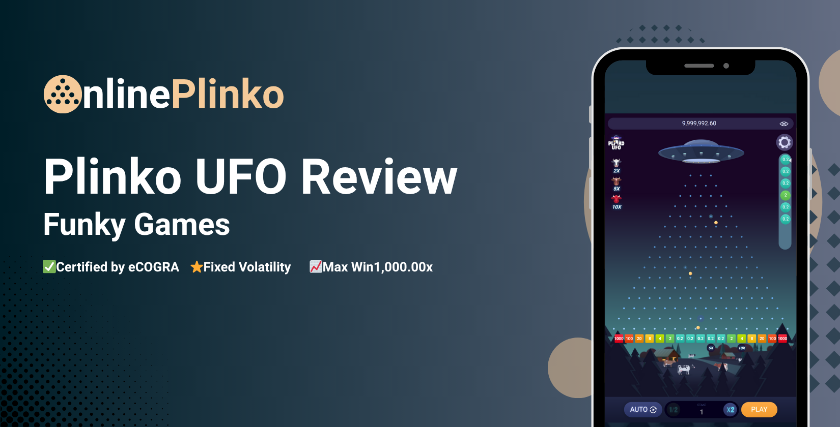 Funky Games Plinko UFO Review