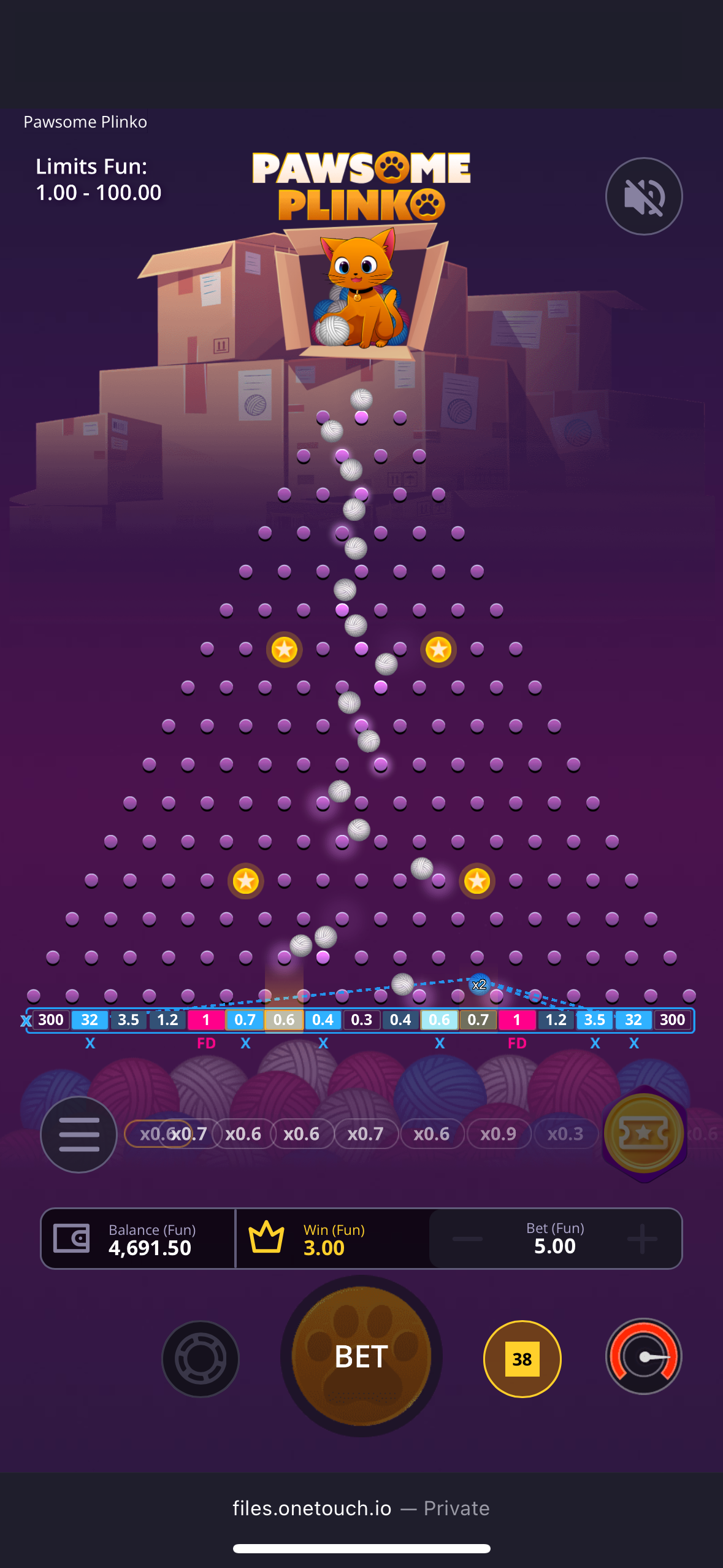 Step5. Watch for Pink Free-Drop Balls