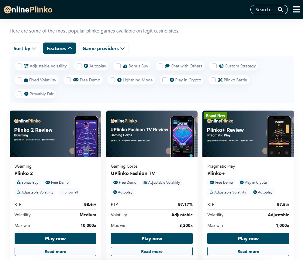 plinko-comparison-tool-game-features