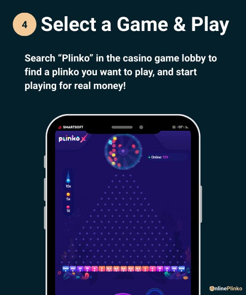4 - Select a Plinko Game & Play.