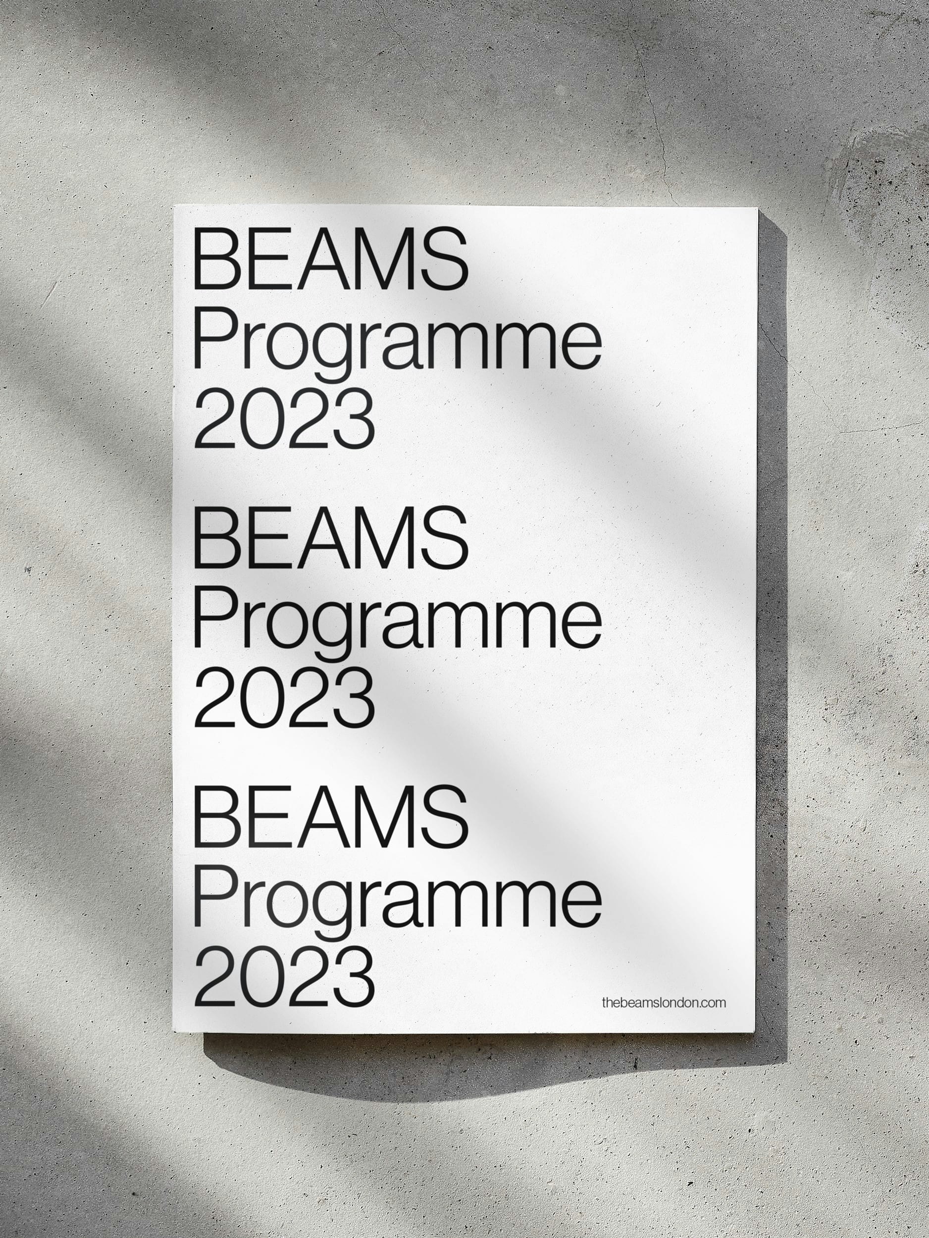 The Beams programme cover