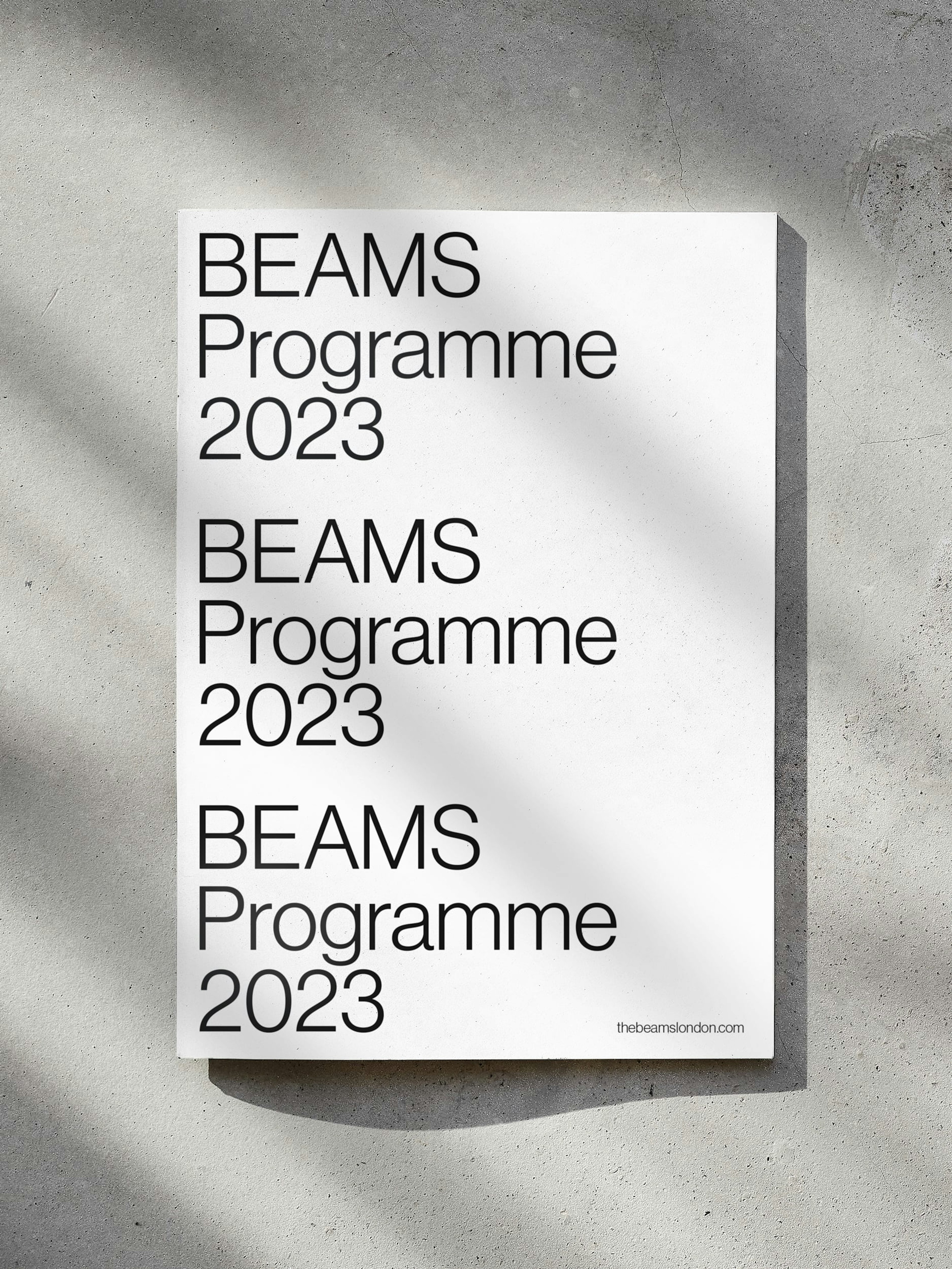 The Beams programme cover