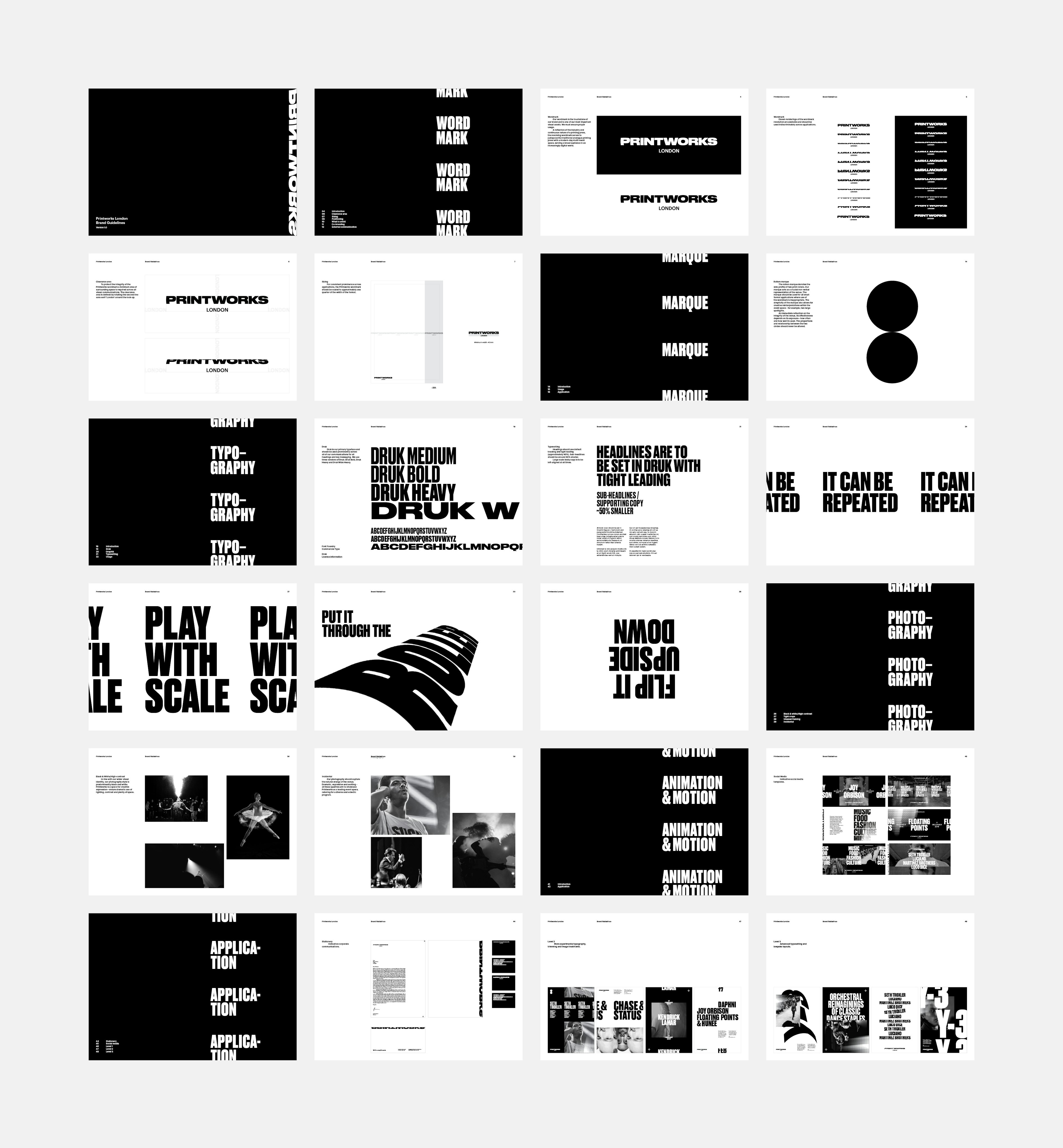 Brand guidelines for Printworks London