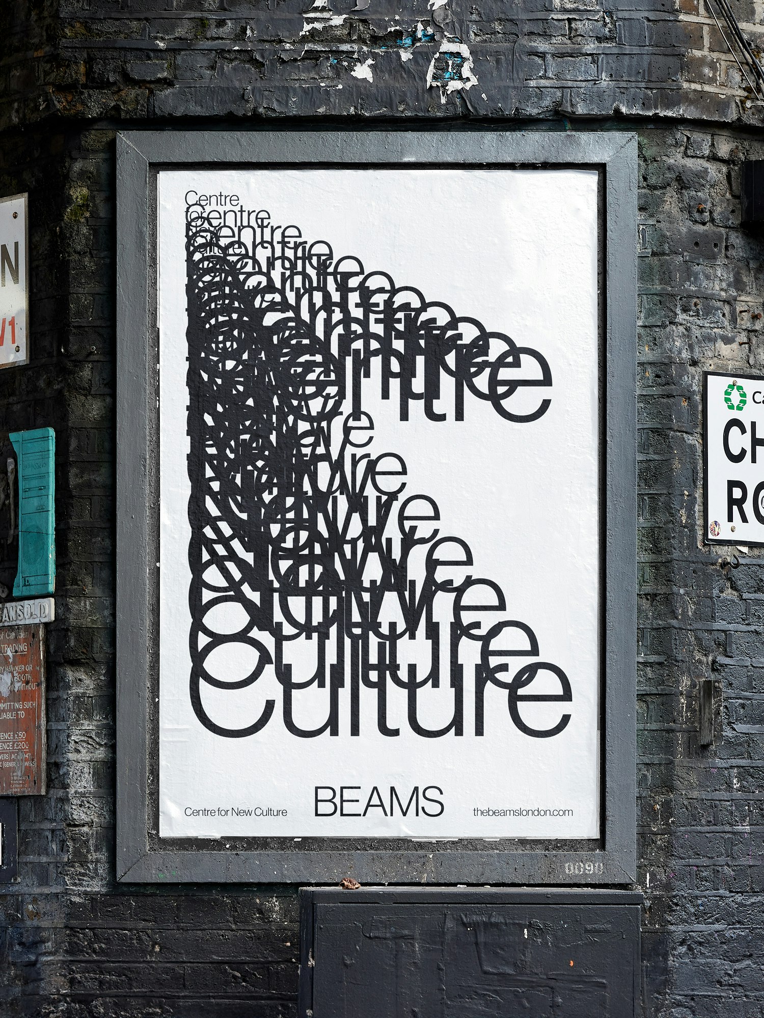 An out-of-home billboard advertisement for The Beams. 