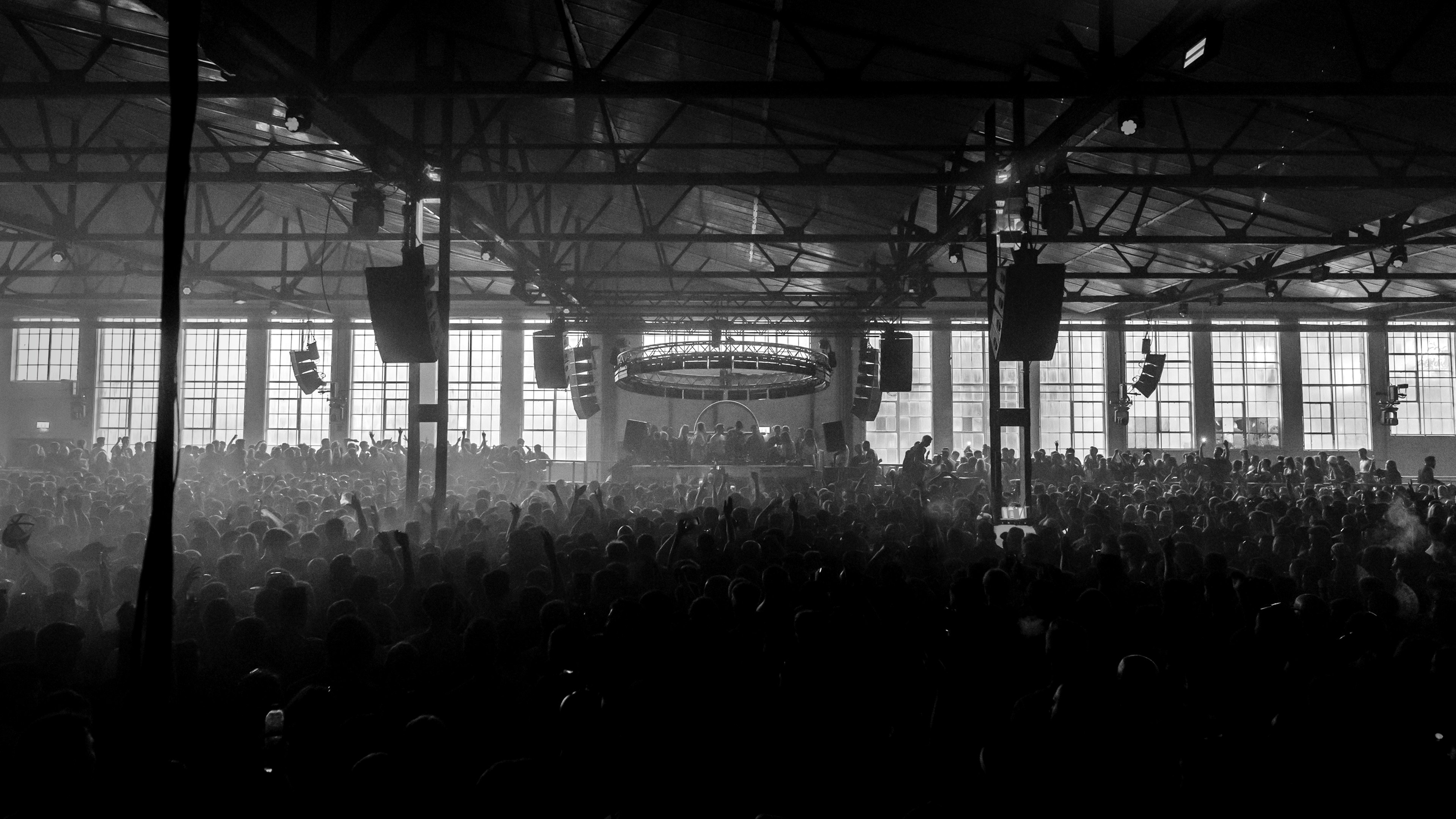 The crowd of people at an event at The Beams in London.