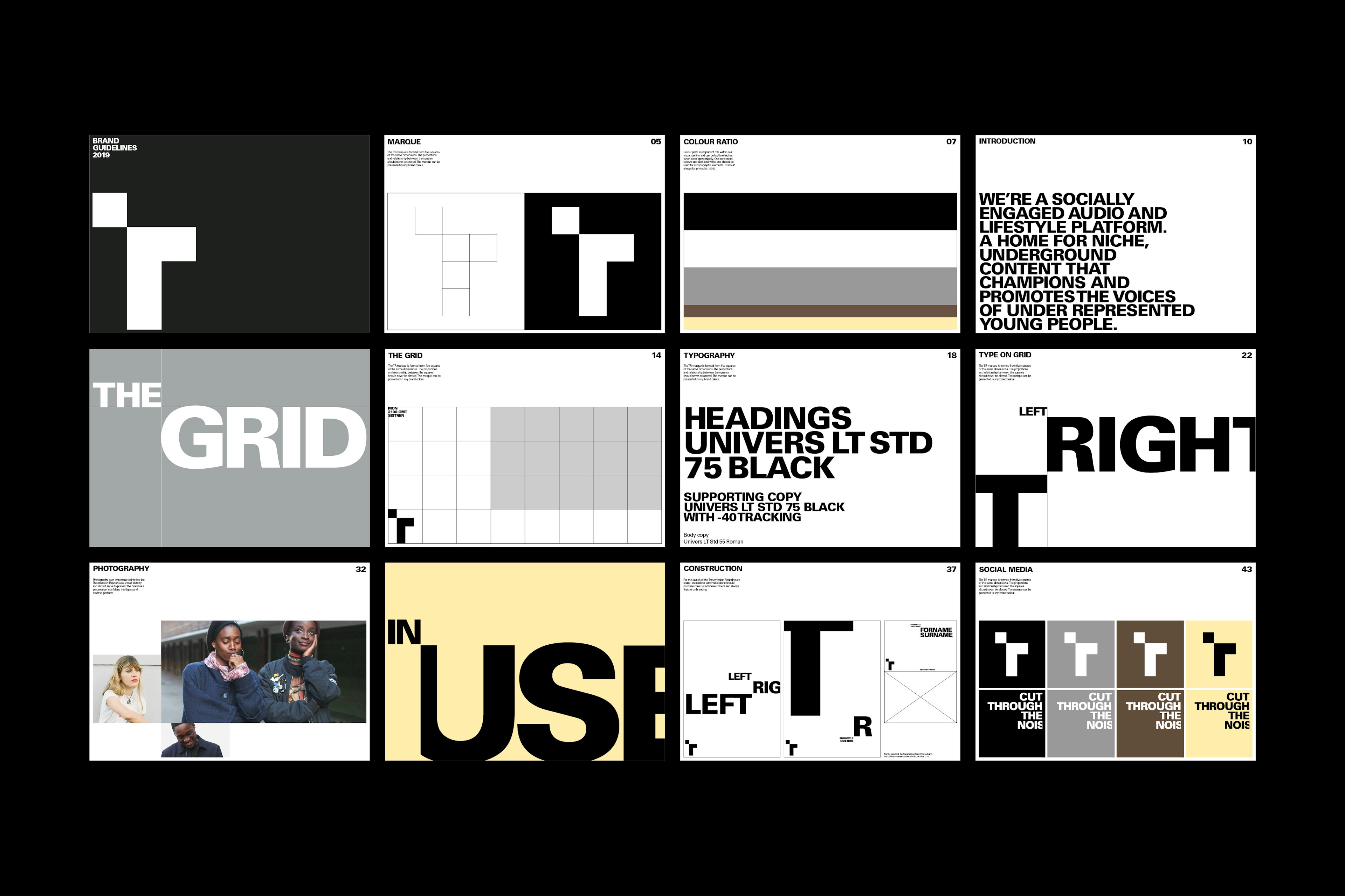 Brand guidelines for Transmission Roundhouse.