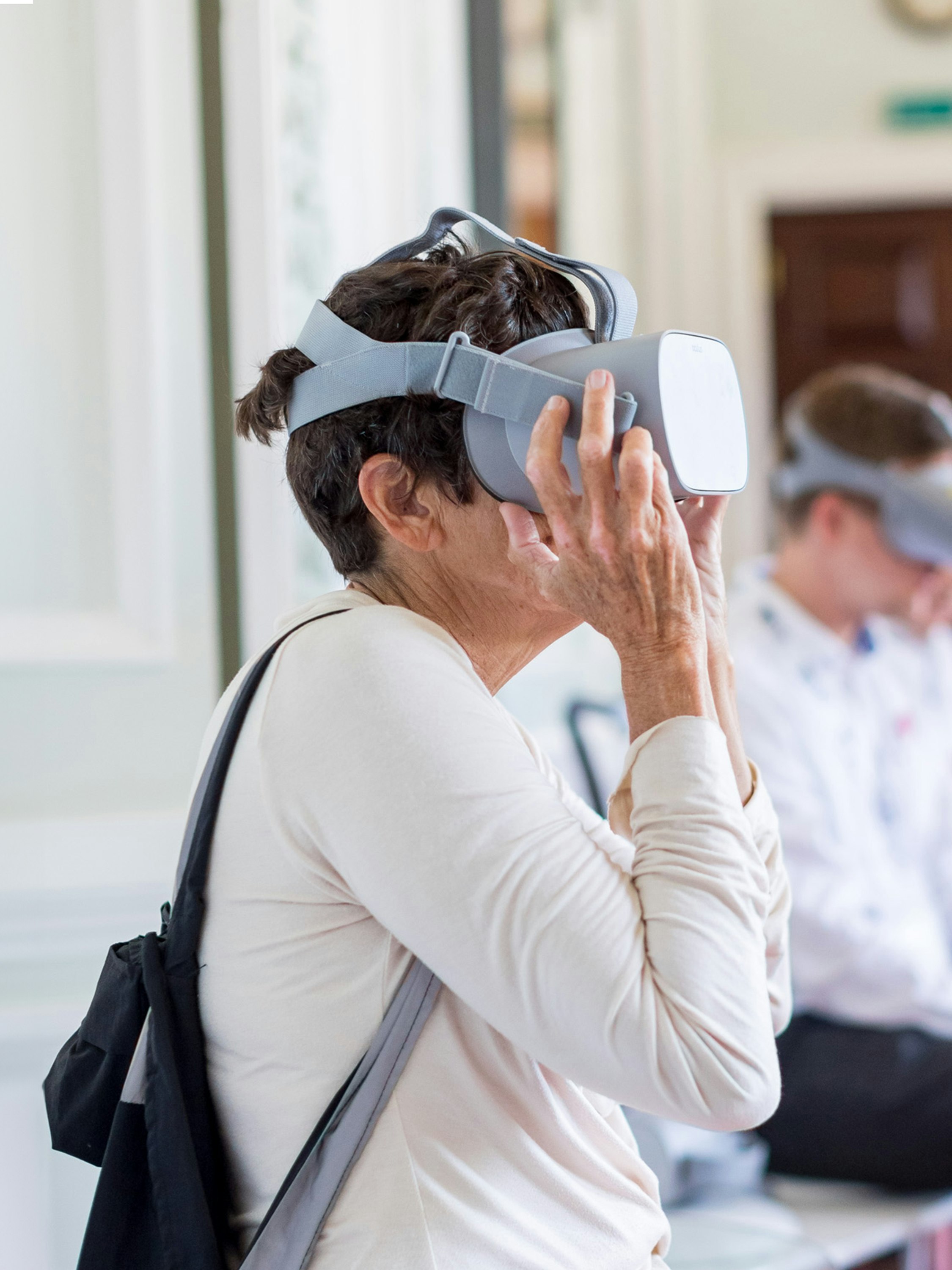 A virtual reality exhibit at the British Academy Summer Showcase in 2019.