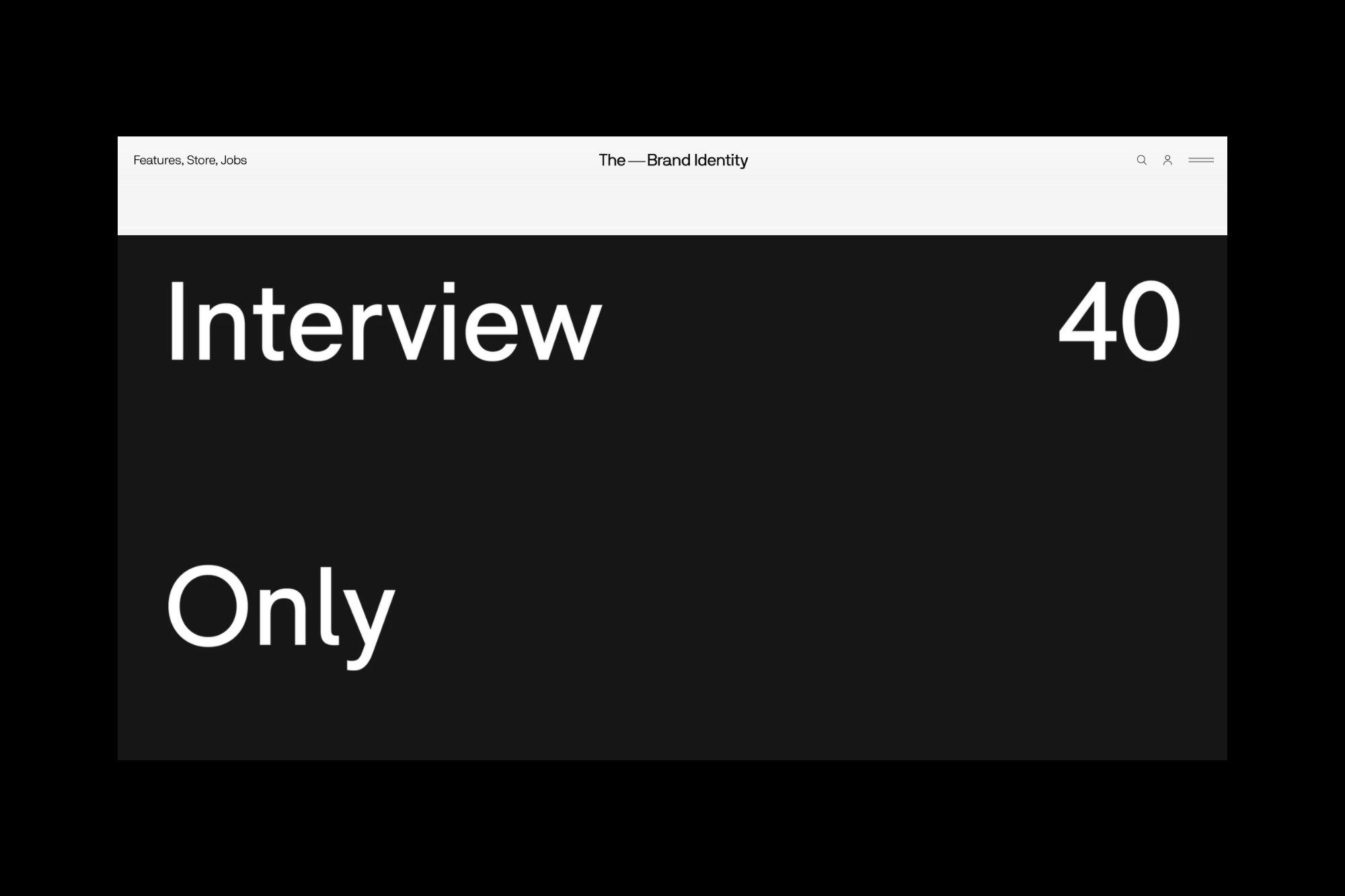 A screengrab of the interview with Only creative director Matthew Tweddle on The Brand Identity website.