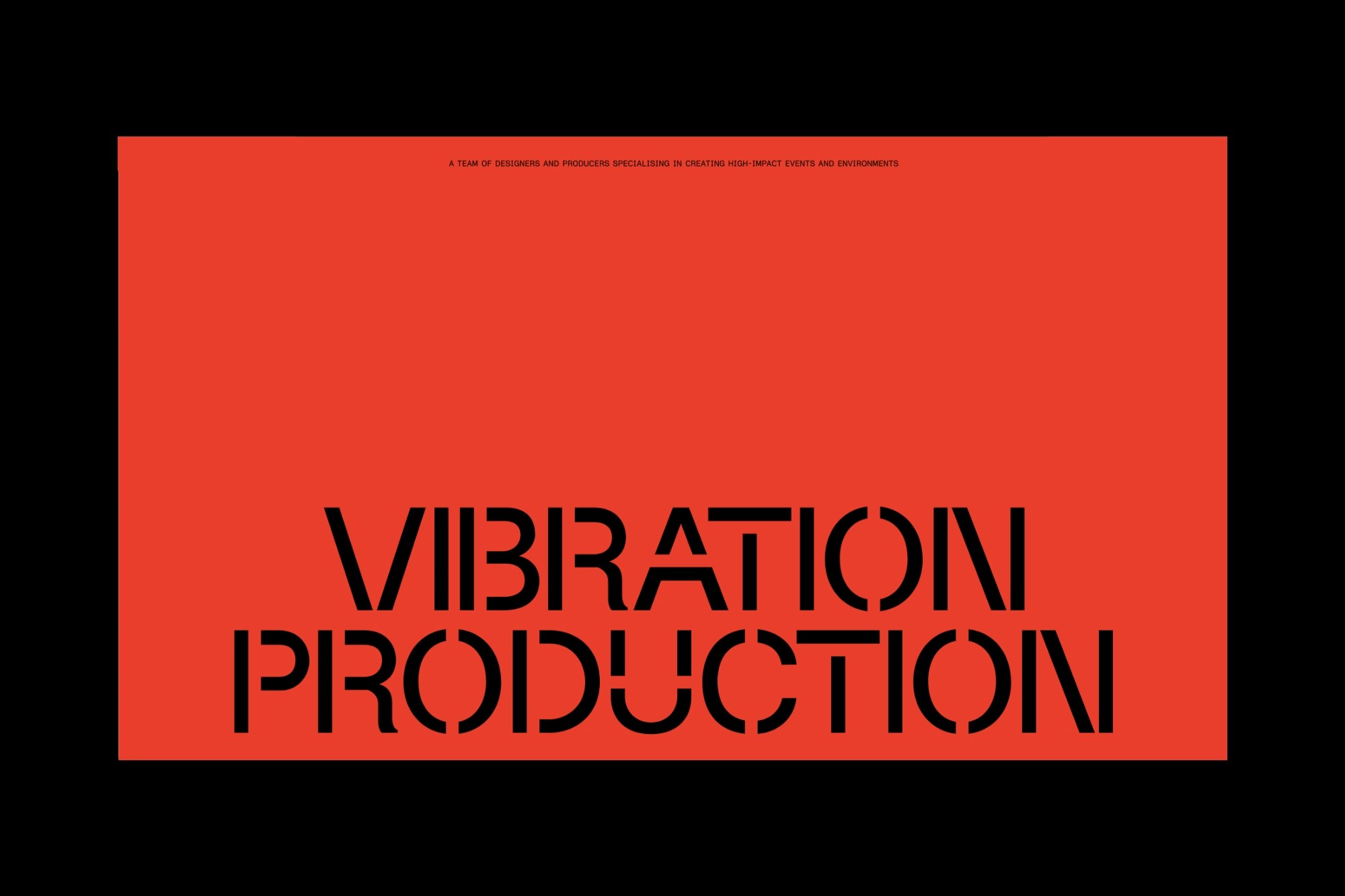 Vibration Production website featured on SiteInspire