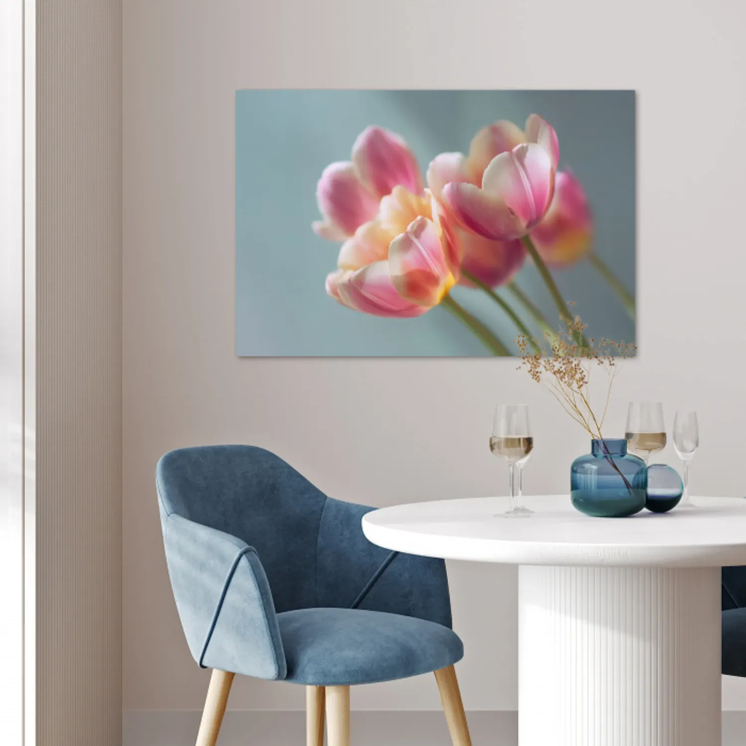 Poster – Tulpen - Roze - Stelen