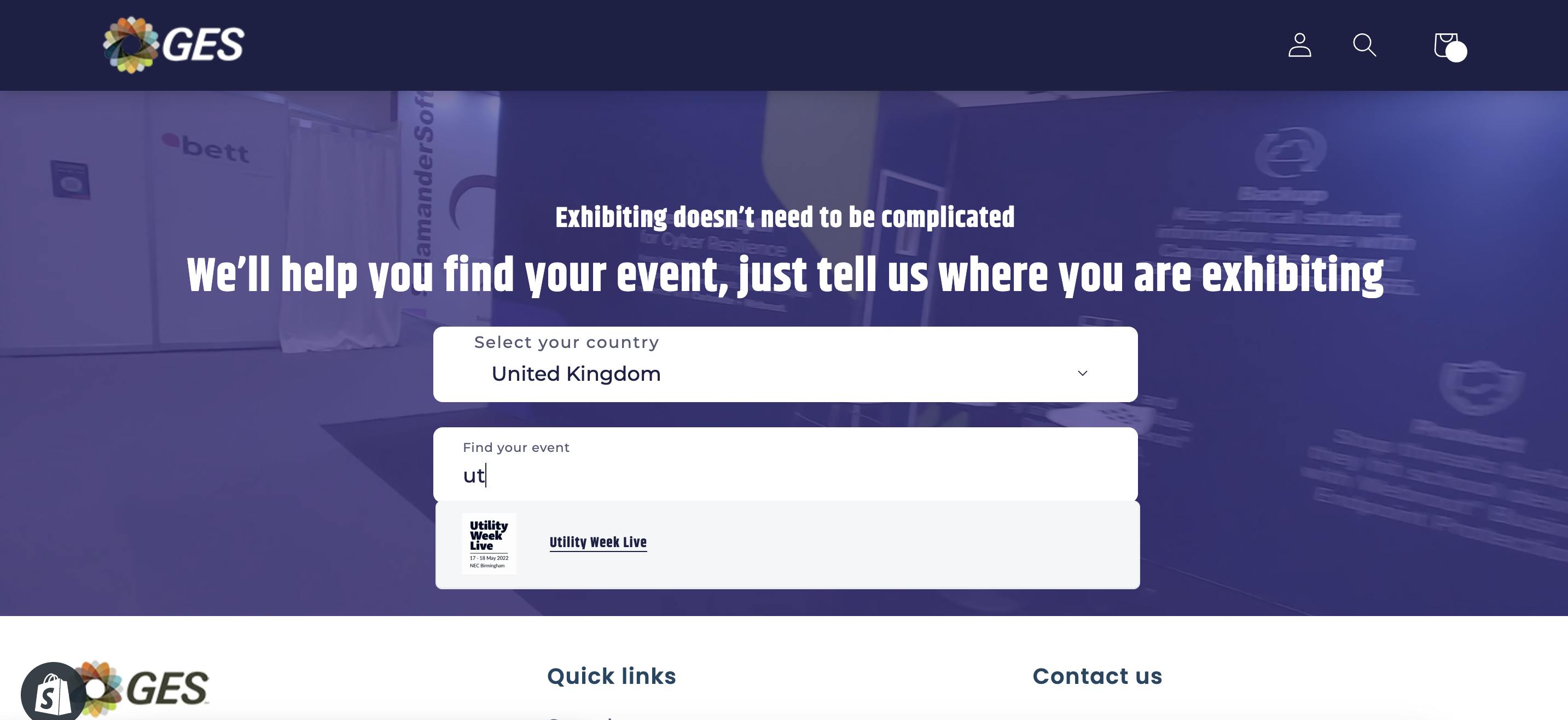 GES shopify site
