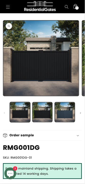 Residential Gates UK Product page