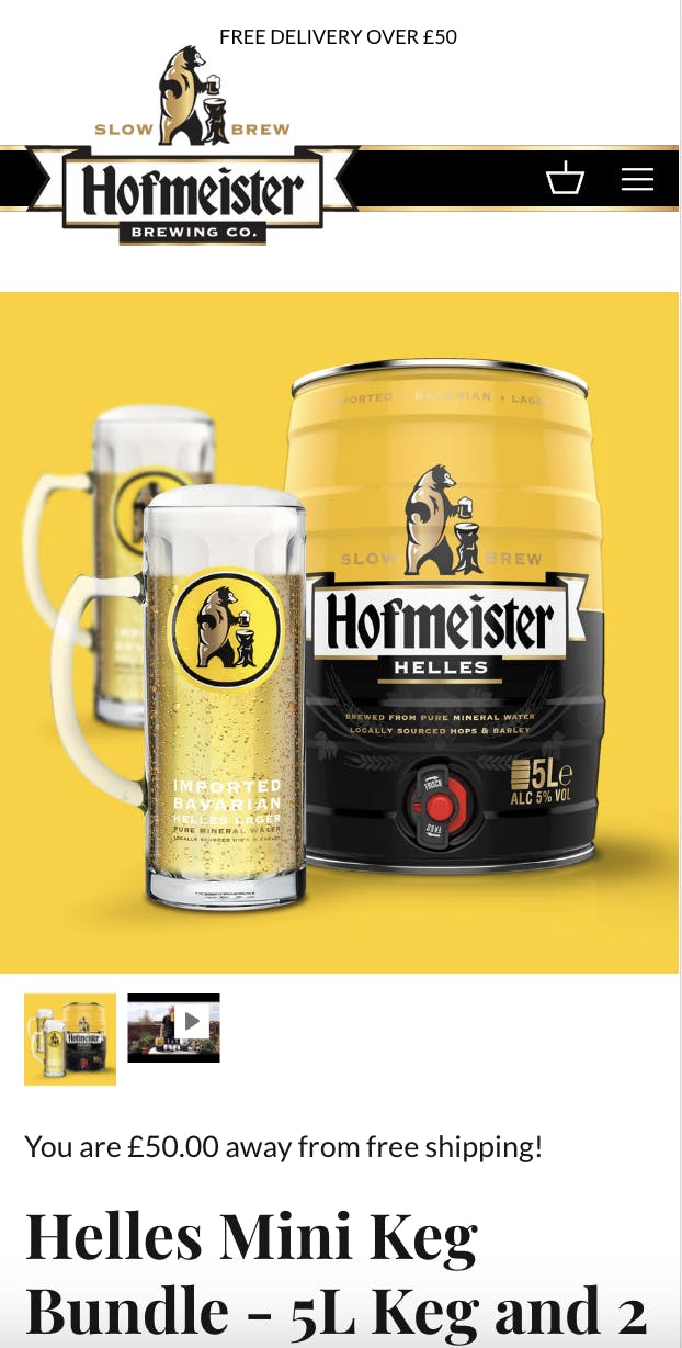 Hofmeister product page site