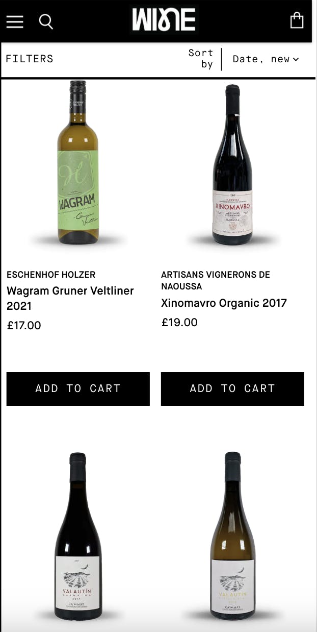 Winefreedom shopify site