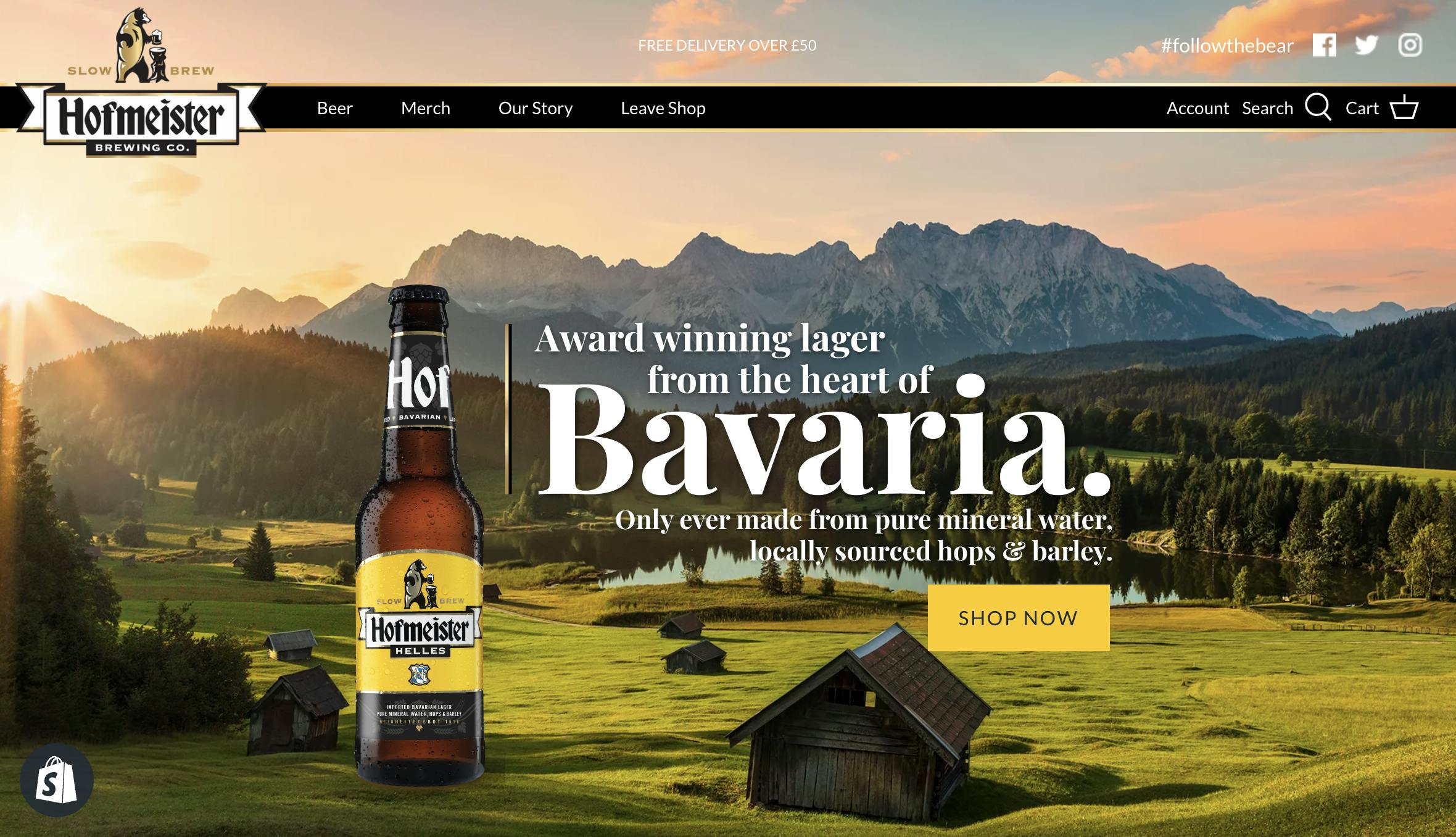 Hofmeister shopify site