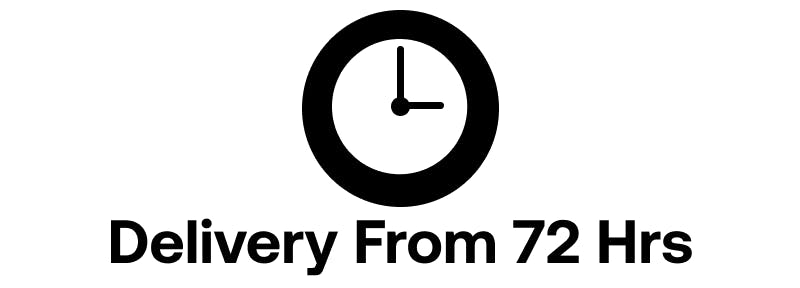 Delivery from 72 hrs