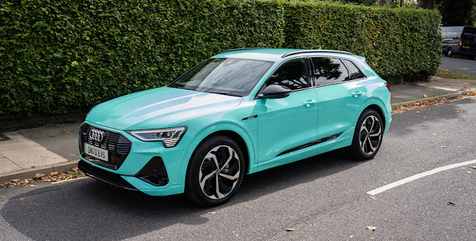 Onto green Audi Etron