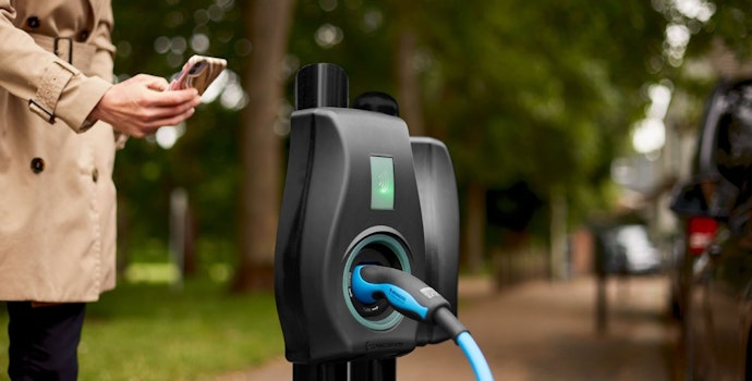 Electric car public charger image