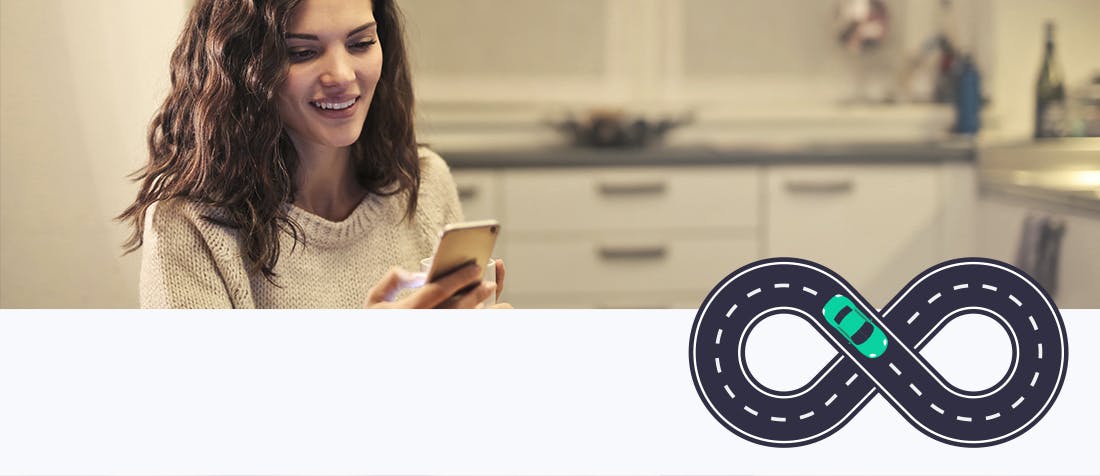 Woman using her phone