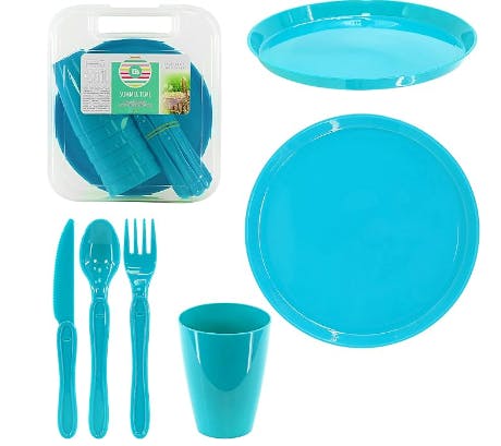 31 piece plastic picnic cutlery set from amazon uk