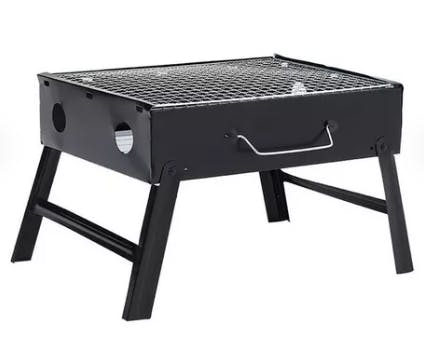 folding Charcoal BBQ Grill Outdoor Stainless Steel Grill for Picnic from debenhams uk