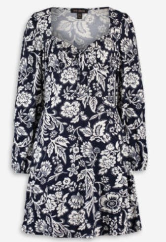 Navy & White Floral Dress FROM TK MAXX UK