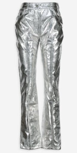 Silver Metallic Straight Leg Trousers from tk maxx uk