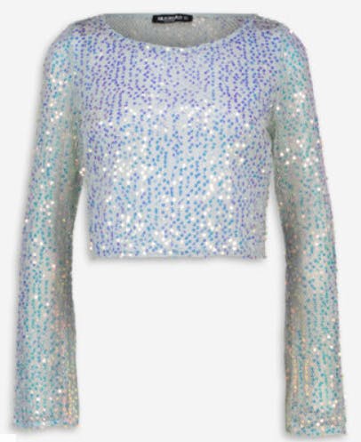 Silver Sequin Top from tk maxx uk